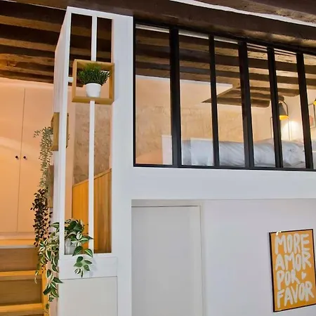 아파트 Gabrielle - Authentic Loft Saint-germain Luxembourg Courtyard